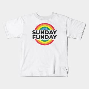 sunday funday vintage distressed Kids T-Shirt